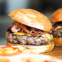 shot of artisanal burgers