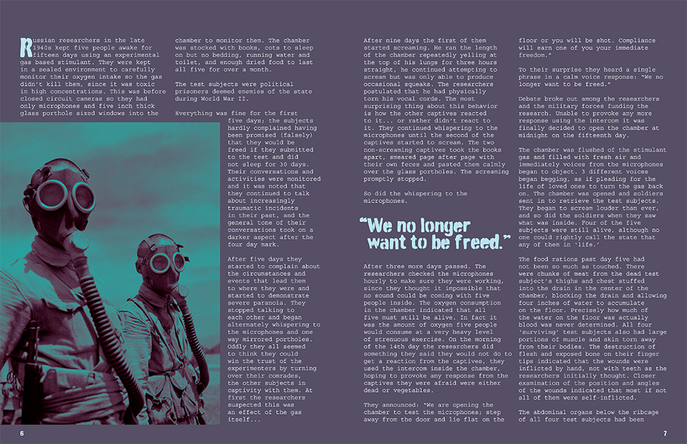 Perception Horror Magazine Inside